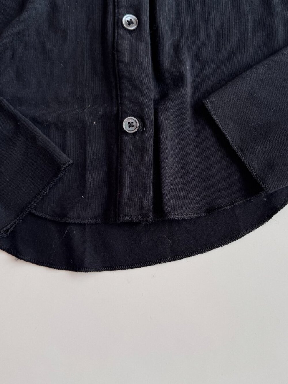 Aritzia WILFRED Pose Black Lyocell Jersey Button Front Shirt, Size XS - Picture 7 of 16
